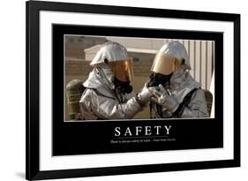 Safety: Inspirational Quote and Motivational Poster-null-Framed Photographic Print