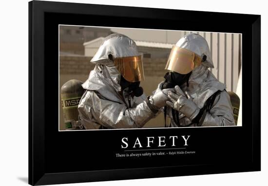 Safety: Inspirational Quote and Motivational Poster-null-Framed Photographic Print