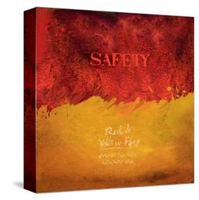 Safety: Red and Yellow Flag-Miranda York-Stretched Canvas