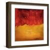 Safety: Red and Yellow Flag-Miranda York-Framed Art Print