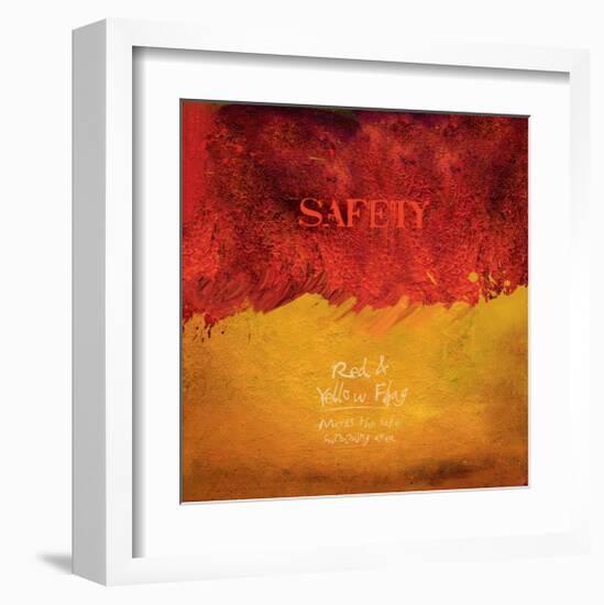 Safety: Red and Yellow Flag-Miranda York-Framed Art Print