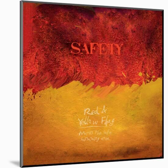 Safety: Red and Yellow Flag-Miranda York-Mounted Art Print