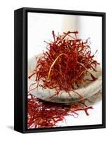 Saffron Threads on a Wooden Spoon-Frank Tschakert-Framed Stretched Canvas