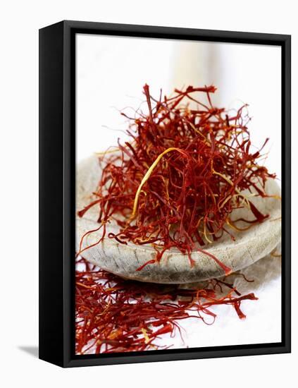 Saffron Threads on a Wooden Spoon-Frank Tschakert-Framed Stretched Canvas