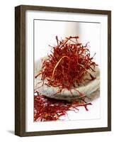 Saffron Threads on a Wooden Spoon-Frank Tschakert-Framed Photographic Print