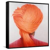 Saffron Turban-Lincoln Seligman-Framed Stretched Canvas