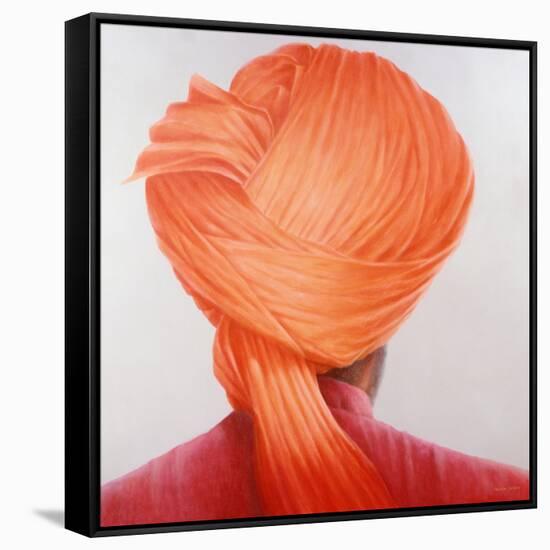 Saffron Turban-Lincoln Seligman-Framed Stretched Canvas