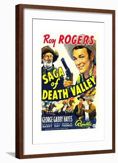 SAGA OF DEATH VALLEY, top from left: George 'Gabby' Hayes, Roy Rogers, 1939.-null-Framed Art Print