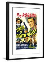 SAGA OF DEATH VALLEY, top from left: George 'Gabby' Hayes, Roy Rogers, 1939.-null-Framed Art Print