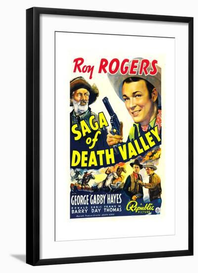 SAGA OF DEATH VALLEY, top from left: George 'Gabby' Hayes, Roy Rogers, 1939.-null-Framed Art Print