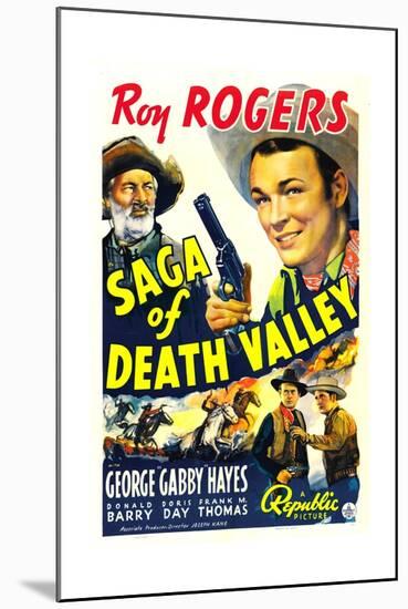 SAGA OF DEATH VALLEY, top from left: George 'Gabby' Hayes, Roy Rogers, 1939.-null-Mounted Art Print