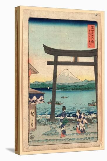 Sagami Enoshima Iriguchi-Utagawa Hiroshige-Stretched Canvas