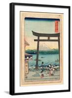 Sagami Enoshima Iriguchi-Utagawa Hiroshige-Framed Giclee Print