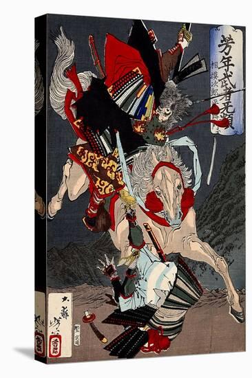 Sagami Jirô and Taira No Masakado, from the Series Yoshitoshi's Incomparable Warriors-Yoshitoshi Tsukioka-Stretched Canvas