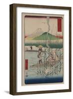 Sagami River-Ando Hiroshige-Framed Giclee Print