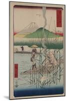 Sagami River-Ando Hiroshige-Mounted Giclee Print