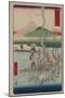 Sagami River-Ando Hiroshige-Mounted Giclee Print