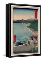 Sagami Shichirigahama-Utagawa Hiroshige-Framed Stretched Canvas
