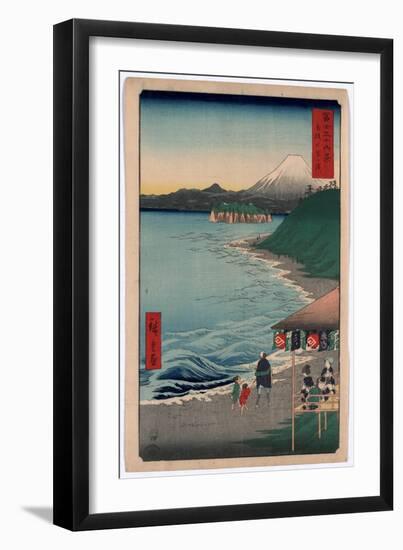 Sagami Shichirigahama-Utagawa Hiroshige-Framed Giclee Print