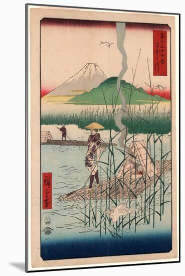 Sagamigawa-Utagawa Hiroshige-Mounted Giclee Print