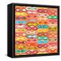 Sagar Silver Ikat-Sharon Turner-Framed Stretched Canvas