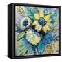 Sage and Sunflowers I-Jeanette Vertentes-Framed Stretched Canvas