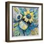 Sage and Sunflowers I-Jeanette Vertentes-Framed Art Print