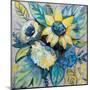 Sage and Sunflowers I-Jeanette Vertentes-Mounted Art Print