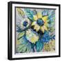 Sage and Sunflowers I-Jeanette Vertentes-Framed Art Print