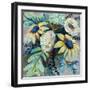 Sage and Sunflowers II-Jeanette Vertentes-Framed Art Print