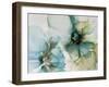 Sage And Teal Flowers 1-Emma Catherine Debs-Framed Art Print