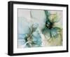 Sage And Teal Flowers 1-Emma Catherine Debs-Framed Art Print