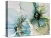 Sage And Teal Flowers 1-Emma Catherine Debs-Stretched Canvas