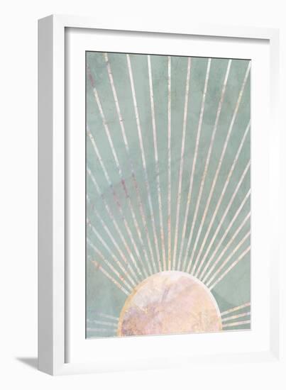 Sage Green Boho Sun-Sarah Manovski-Framed Giclee Print