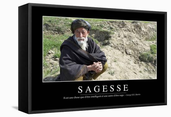 Sagesse: Citation Et Affiche D'Inspiration Et Motivation-null-Framed Stretched Canvas