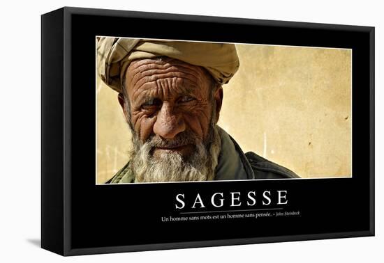 Sagesse: Citation Et Affiche D'Inspiration Et Motivation-null-Framed Stretched Canvas