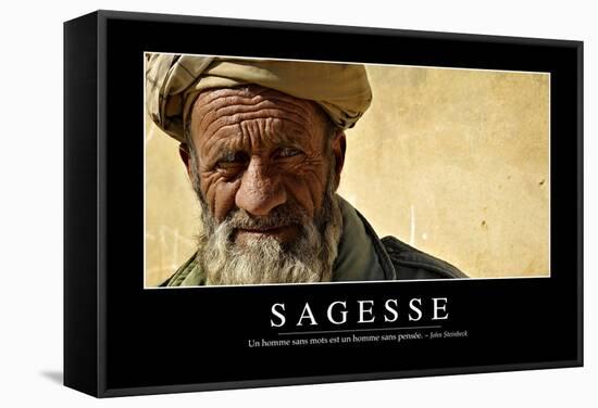 Sagesse: Citation Et Affiche D'Inspiration Et Motivation-null-Framed Stretched Canvas