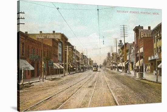 Saginaw Street, Pontiac, Michigan-null-Stretched Canvas