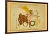 Sagittarius and Corona Australis, Microscopium, and Telescopium-Aspin Jehosaphat-Framed Art Print