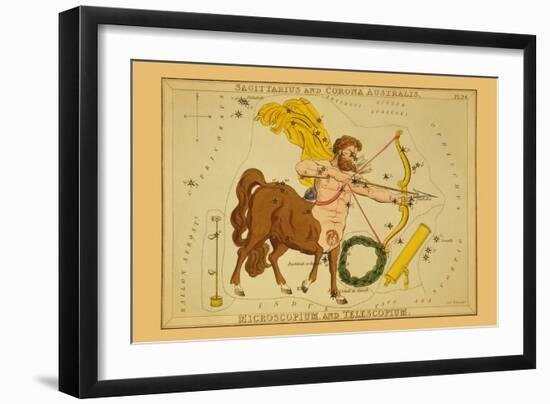 Sagittarius and Corona Australis, Microscopium, and Telescopium-Aspin Jehosaphat-Framed Art Print