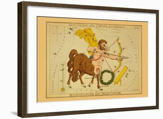 Sagittarius and Corona Australis, Microscopium, and Telescopium-Aspin Jehosaphat-Framed Art Print