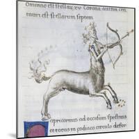 Sagittarius, Miniature from De Astronomia, by Hyginus, Ms, Aldini 490, F 90 V, Italy, 15th Century-null-Mounted Giclee Print
