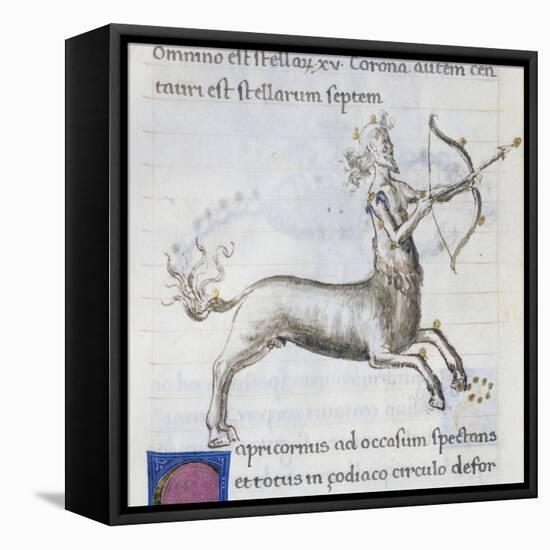 Sagittarius, Miniature from De Astronomia, by Hyginus, Ms, Aldini 490, F 90 V, Italy, 15th Century-null-Framed Stretched Canvas