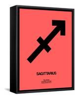 Sagittarius Zodiac Sign Black-NaxArt-Framed Stretched Canvas