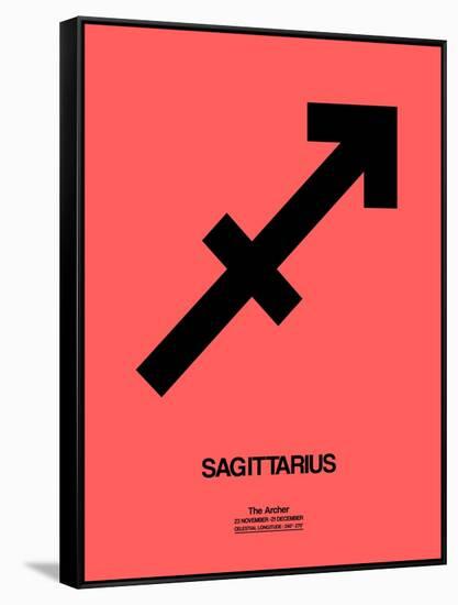 Sagittarius Zodiac Sign Black-NaxArt-Framed Stretched Canvas