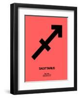 Sagittarius Zodiac Sign Black-NaxArt-Framed Art Print