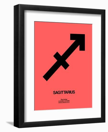 Sagittarius Zodiac Sign Black-NaxArt-Framed Art Print