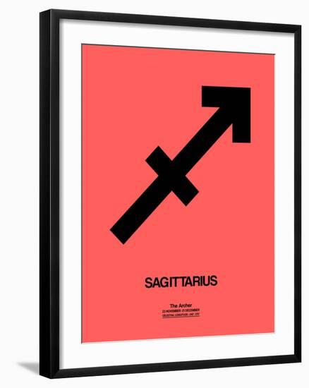 Sagittarius Zodiac Sign Black-NaxArt-Framed Art Print