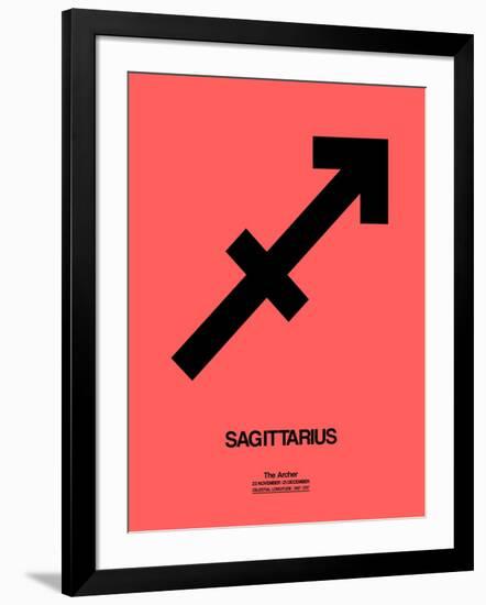 Sagittarius Zodiac Sign Black-NaxArt-Framed Art Print