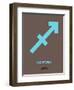 Sagittarius Zodiac Sign Blue-NaxArt-Framed Art Print